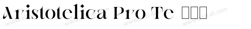 Aristotelica Pro Te字体转换